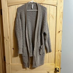 Grey popcorn cardigan